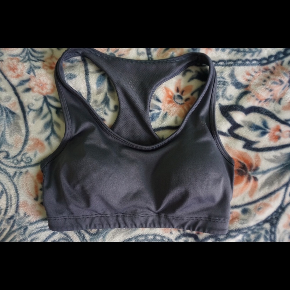 Grey Padded Sports Bra